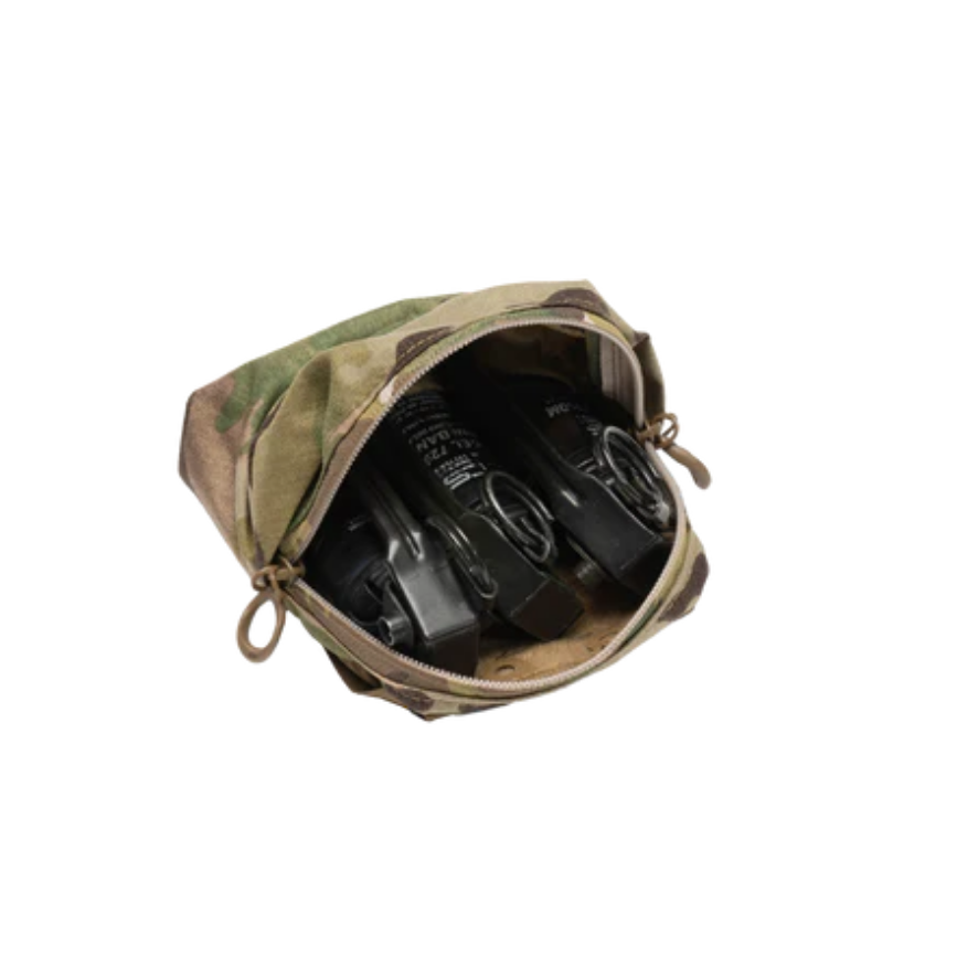 Innenraum der 6x9 Tasche mit Klettfläche für Inserts