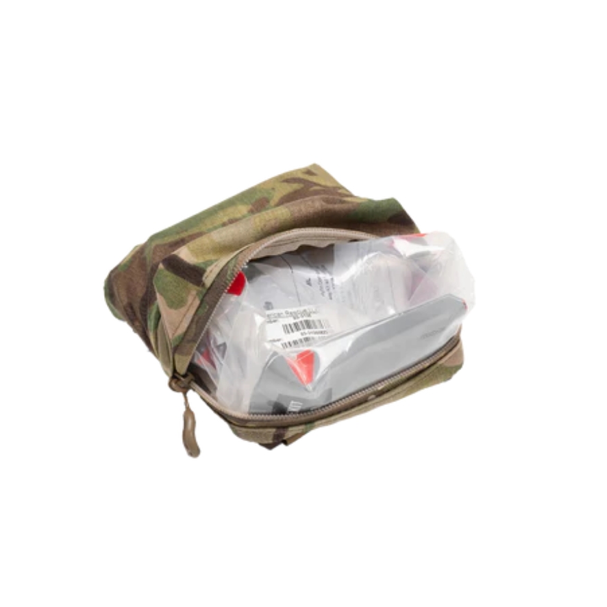 Innenraum der 6x9 Tasche mit Klettfläche für Inserts