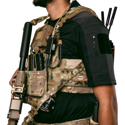Plate Carrier Setup für Training oder Einsatz mit minimalem Aufbau an der Hüfte