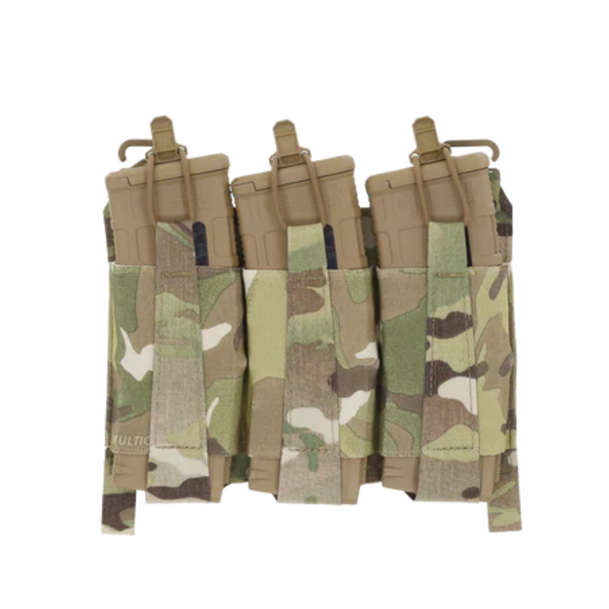 Ferro Concepts TEAR Front Flap am Plate Carrier mit drei eingesetzten AR-Magazinen