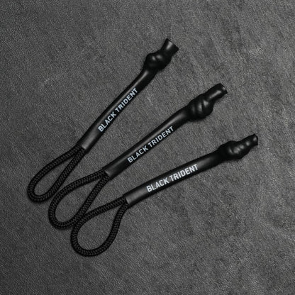 Black Trident Zip Puller 3-Pack