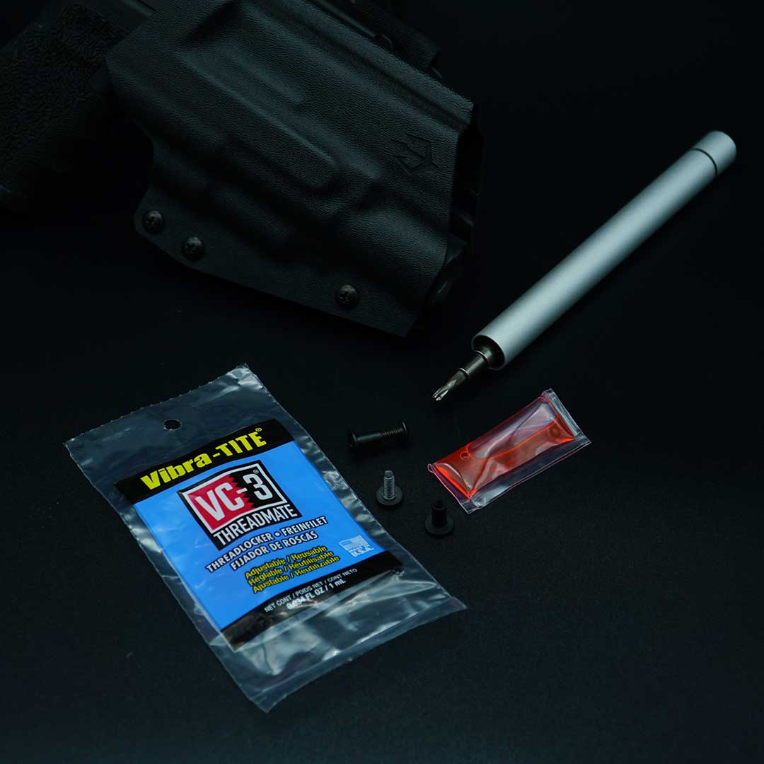 Vibra-TITE® holster screw lock